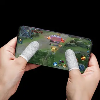 Mobilo Telefonu Spēļu Pirkstu Uzmava Sviedri Izturīgas Pirkstu Segtu Pirkstu Cimdi Spēle neslīdoša Pieskarties Pirkstu, Lai PUBG Mobilās Spēles