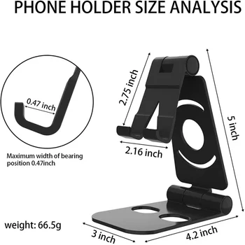 Mobilā Tālruņa Turētājs Planšetdatoru Turētājs Darbvirsmas Uzlādes Bāze Double Regulējams Plaukta Tālruņa Statīvu, lai Ipad, Iphone, Huawei Xiaomi