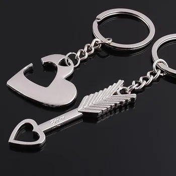Modes Bultiņas Dieva mīļotājiem Keychain Atslēgu Gredzens dāvanu Keyring Turētājs Meklētājā Ievadiet-gredzenu Dāvanas 1Pair