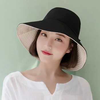 Modes double-sided zvejnieka cepure sieviešu literatūras gada pavasarī un vasarā liels, karnīzes, āra sauļošanās saulessargs cepure
