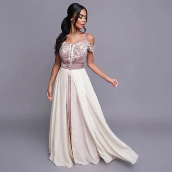 Modes Marokas Caftan Vakara Kleita-Line Grīdas Garums Vasaras Kleita Plus Lieluma Pielāgotus, Dubaija Vestidos De Gala