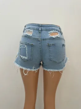 Modes Mazgā Jean Šorti Ikdienas High Street Strench Vintage Īsu Džinsa Bikses Sexy Outwear Klubu Apģērbs Ir 2021. Sievietēm