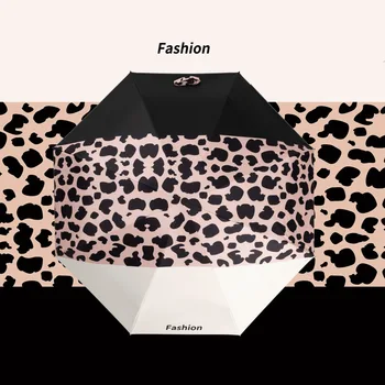 Modes Mini Leopard Jumta Pieciem Locīšanas UV Luksusa Jumta Lietus Sieviešu Portatīvo Vasaras Āra Kabatas saulessargu Meitenes Dāvanu