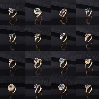 Modes Rotaslietas Princese Samazināt Krāsu Cirkonija Zelta Gredzeni Sievietēm Solījums Kāzu Iesaistīšanās Gards Luksusa Labāko Piederumi