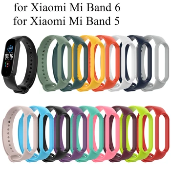 Modes Silikona sporta sākotnējā rokas Siksnas Xiaomi Mi Grupa 6/5 smart Watch band nomaiņa aproce par Xiaomi Band 5/6
