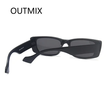 Modes Vintage, Saulesbrilles Sievietēm, Vīriešiem Zīmola Dizainere Tendence Taisnstūra Mazo Saules Brilles Iela Shot Dāmu Melnās Brilles UV400