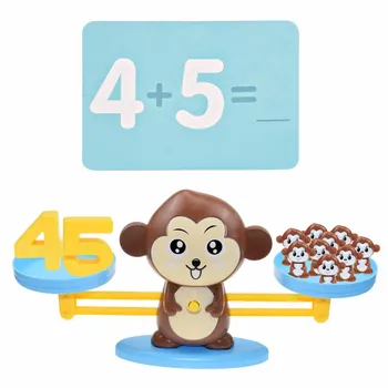Montessori Matemātikas Rotaļlietas Digitālo Mērkaķis Bilances Apjoma, Izglītības Matemātikas Pingvīns Balansēšana Mēroga Numuru Galda Spēle Bērniem, Mācību Rotaļlietas
