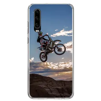 Moto Cross motociklu sporta Telefonu Gadījumā Par Huawei P40 P30 P20 P10 Mate 10 20 30 Lite Pro P Smart Z Plus 2018 2019 Segtu Coque