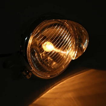 Motociklu Universālā DC 12V Retro Miglas Lukturi Lukturu Lampas Aprīkots Ar Augstas Izturības Tērauda Pamatne