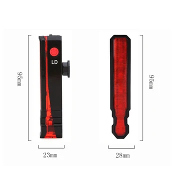 MTB Lāzera Velosipēdu Taillight Super Spilgti USB Akumulators Uzlādējams Ūdensizturīgs Velosipēds Aizmugures Flasing Gaismas