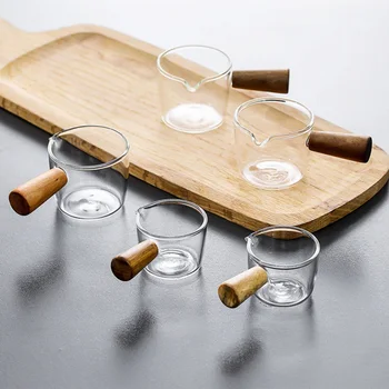 Multi-funkcionālo Garšu Ēdiens Castor Kafijas Mini Piena Panna Stikla Mērci, Etiķi Plāksnes Eļļas Pudele Ar Rokturi Virtuves Rīki