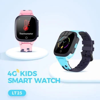 Multi-valodu 4G Kids Smart Skatīties Bērniem Video Zvanu SOS Antil-zaudēja Ūdensizturīgs Smartwatch GPS LBS WIFI Tracker Termometrs