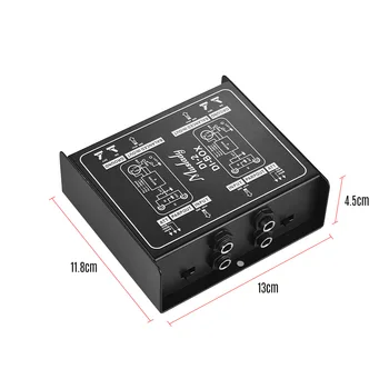 Muslady DI-2 Professional Dual-Channel Pasīvās DI-Box Tiešās Iesmidzināšanas Audio Box Līdzsvarotu & Disbalansu Signāla Pārveidotājs