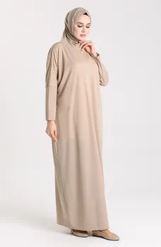 Musulmaņu lūgšanu kleita pelēkā vārna hijab Kaftan islami Viens Gabals, Viens Izmērs Pilnu Iekštelpu Gadījuma Džersija auduma Neoderēts 4 Gadalaiki
