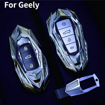 Mutips Auto Atslēgu Gadījumā, Korpusa Vāciņš Cinka Sakausējuma Keychain Auto Par Geely Atlas Boyue NL3 EX7 Emgrand X7 EmgrarandX7 SUV GT GC9 borui