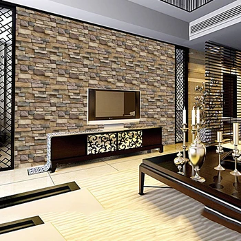 Mājas Apdare 3D Simulācijas Viltus Ķieģeļu tapešu Dzīvojamā Istaba Guļamistaba Dekorēšana pašlīmējošas Pīlings Uzlīme 45x100cm