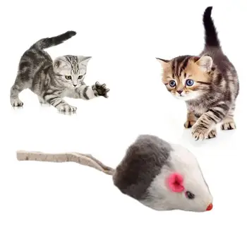 Mājdzīvnieku Kaķi Cute Kaķēns Peli, Plīša Lelle Molārā Interactive Play Nulles Košļāt Rotaļlietas（Izlases krāsu）