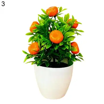 Mākslīgie Augļi Bonsai Mini Apelsīnu Granātābolu Koka Palodzes Dekori, Plastmasas Pagalma Imitētu Pundurkociņš Augi Mājas