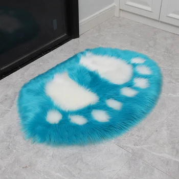 Mākslīgās Kažokādas paklāju pēdas doormat gultas grīdas paklājs ērti Plīša sega, mīksts vilnas paklāju mat multi krāsu