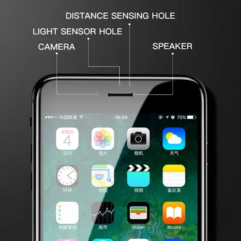 Mīksto Malu Drošības Pilnīgu Aizsardzību Stikla iPhone 7 8 6 6S SE 2020. gadam Rūdīts Screen Protector For iPhone 6S 6 7 8 Plus Stiklu Plēves