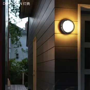 Mūsdienu LED Dārza sienas gaismas ūdensizturīgs alumīnija sienas lampas āra balkonu lievenis gaismas kārtas eju lampas 12W DATORA difuzoru AC220V