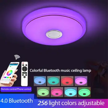 Mūsdienu LED Griestu Gaismas Intensitāti APP Tālvadības pults, ar Bluetooth saderīgi Skaļrunis Krāsains Guļamistabas Lampas Krāsu Maiņa Gaismas