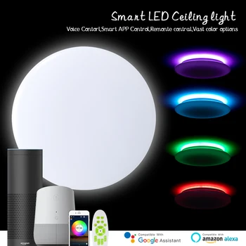 Mūsdienu Smart LED Griestu Gaismas, Mājas Apgaismojums AC 220V 230V 240V APP Kontroles Wifi Mūzikas Gaismas Lampas Guļamistabas Smart Griestu Lampas