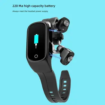 N8 2-in-1 Gudra auss Bluetooth Austiņas Smart Bluetooth Aproce 5.0 Veselības Mājsaimnieces Ūdensizturīgs Austiņas Skatīties Android Apple