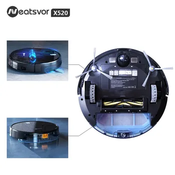 NEATSVOR x520 Robots putekļsūcējs 6000pa 5200 MAh Regulāra Automātiska Uzlādes Par Slaucīšana un Mopping Smart Home