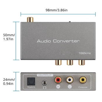 Neoteck HDMI ARC Daudzfunkciju Audio Konvertors 192Khz Audio Converter LOKA Audio Extractor Adapteris Toslink Koaksiālie Stereo