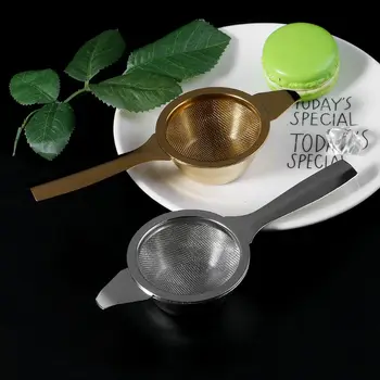 Nerūsējošā Tērauda Sietu Tējas Infuser Metāla Tasi Tējas Filtra Sietiņš Sietiņš Loose Leaf Filtrs Ar Rokturi Virtuves Rīks
