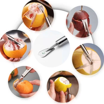 Nerūsējošā Tērauda Virtuves Sīkrīkus Citronu Peeler Apelsīnu Peeler Citrus Rīve Augļu Instrumenti Bāra Piederumi Virtuves Rīki Augļu Pīlings