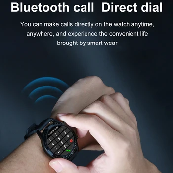 New Smart Skatīties Tālrunis ar skārienekrānu Sports Fitness Watch IP68 Ūdensnecaurlaidīga Bluetooth Savienojumu Android, ios smartwatch Vīriešiem