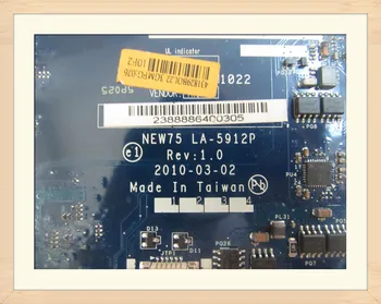 NEW75 LA-5912P Par Acer aspire 5251 5551 5552 5551g 5552G Klēpjdators mātesplatē DDR3 Pilnībā Pārbaudīta (Bezmaksas piegāde)