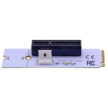 NGFF M. 2 PCI-E 4X Stāvvadu Kartes M2 Taustiņu M, lai PCI-E 1X 4X 8X 16X Pārsūtīt Adapteris ar LED Sprieguma Indikators GPU Miner Ieguves