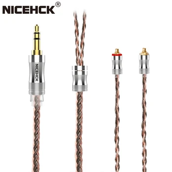 NiceHCK C24-6 Nomainīt Kabeli 24 Core Sudraba Pārklājumu Vara, Tīra Vara Stieples 3.5 mm/2,5 mm/4.4 mm MMCX/NX7/QDC/0.78 2Pin par ASX MK3