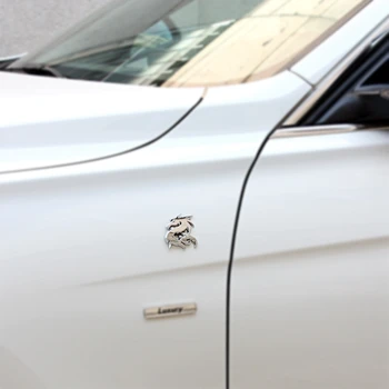 Noizzy Pūķis Ho Loong Logo Totem Auto Auto Motociklu Nozīmīti, Uzlīmi, Emblēmu 3D Metāla Chrome Black Gold SUV Tuning Car Styling