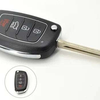 Nomaiņa 4 Pogas Taustiņu Tālvadības Apvalks Gadījumā Filp Atslēgu Piekariņu Hyundai Sonata 2017 Ix35 Santa Fe i20 i30 Ix45 Auto Accessorie