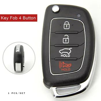 Nomaiņa 4 Pogas Taustiņu Tālvadības Apvalks Gadījumā Filp Atslēgu Piekariņu Hyundai Sonata 2017 Ix35 Santa Fe i20 i30 Ix45 Auto Accessorie