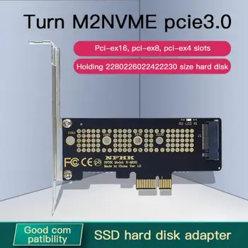 NVMe M. 2 NGFF Adapteris SSD diska PCIe Karti M2 Taustiņu M Vadītāja, Ar Silikona Dzesēšanas Spilventiņu Cietā Diska Adapteri Atbalsta PCIe X1x4x16 Slots