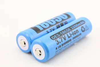 OES 18650 3200mAh ICR 18650 3,7 V 3.6 V Li-jonu, Litija-jonu uzlādējamas iekasējams Baterijas Šūnu (bez lādētāja)