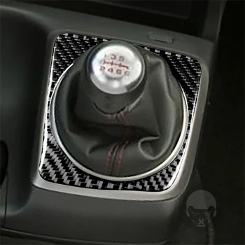 Oglekļa Šķiedras Auto Piederumi Interjera Kontroles Ātrumkārba Shift Paneļa Apdare Vāciņš Melns, Uzlīmes Honda Civic 2006-2011