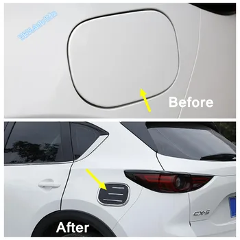 Oglekļa Šķiedras Stils Priekš Mazda CX-5 CX5 2017. - 2021. gadam Aizmugurējie Lukturi Uzacu / Galvas Lampas Plakstiņu Eyelashs / Gāzes Tvertnes Vāciņš Vāciņš Melns