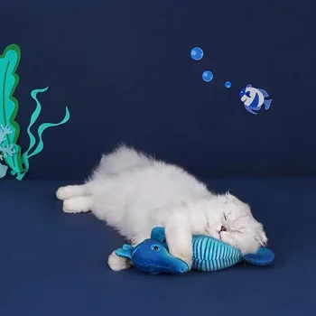 Okeāna zivis sērijas catnip rotaļlietas nodilumizturīga, bite izturīgs un spiedes self-hei, rotaļlietas, kaķu rotaļlietas interaktīvas laimīgs kaķis