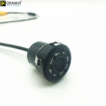 OKNAVI Automašīnu Atpakaļskata Kamera CCD Attēlu Reversā HD Atpakaļ uz Augšu Fotokameras Ūdensdrošs Nakts Redzamības ar 8 LED Gaismas, Parkošanās Kamera