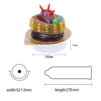 OLO 6pcs/komplekts Spike Stimulējot Prezervatīvu Dzimumlocekļa Uzmava G-Spot Maksts Drošu Kontracepciju Izlases Krāsu Pieaugušo Produkti Seksa Rotaļlietas Vīriešiem