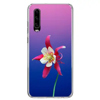 Orhideju Ziedi Krāsains Mīksts Silikona Tālruni Gadījumā, Huawei P30 P40 P20 P10 Mate 10 20 30 Lite Plus Pro P Smart Z + Coque Vāciņu