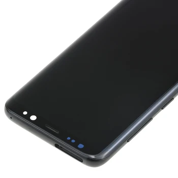 Original LCD Samsung Galaxy S8 G950F Displejs Ar Rāmi SM-G950A G950U G950FD 5.8 Collu LCD Displejs, Touch Screen Nomaiņa