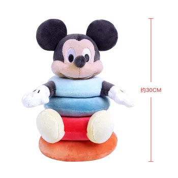 Oriģināls Disney Plīša Mickey Minnie Pooh Bear Kraušanas Gredzenu, Mīkstās Rotaļlietas, Zīdaiņu Bērnu Pildījumu Toddler Mācību izglītības Dāvanas