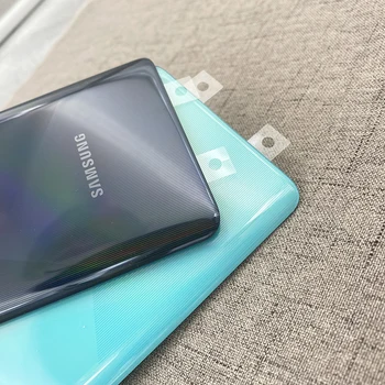 Oriģināls Samsung A51 5G Akumulatoru Atpakaļ Vāciņu Aizmugurējo Durvju Mājokļu Panelis Galaxy A515 A515F Ar Kameru Rāmis Lēca Aizsardzība +Logo